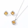 Four-leaf clover set cross-border accessories, women's summer niche fashion, simple stud earrings, high-end necklace accessories wholesale Specification image